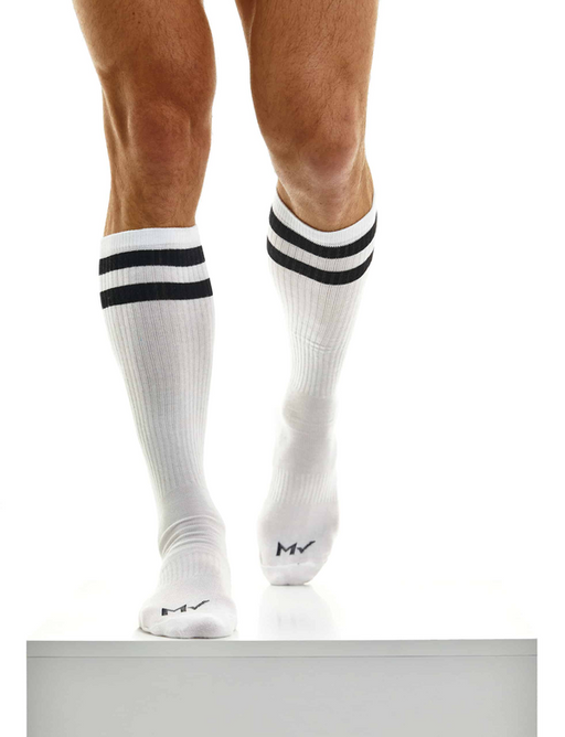 MODUS VIVENDI Soccer Socks Long Cotton Socks in White XS2012 73