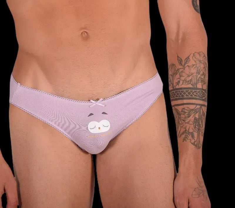 Slip SMU Feminine Briefs Sleeping Cat See-Through Lilac 65010 32