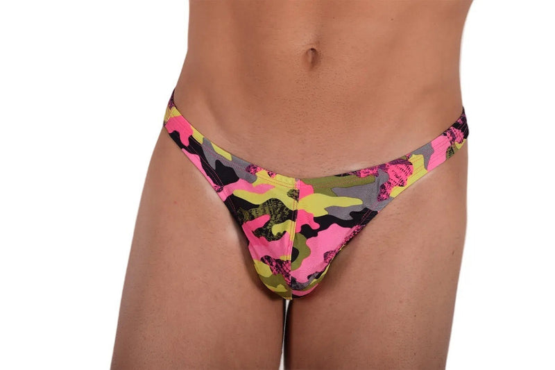 Large Swim Thongs Vuthy Multicolor Abstract Thong Swimwear 276