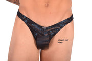XL Gregg Homme Thong Luxury Black Blue 3056 C22