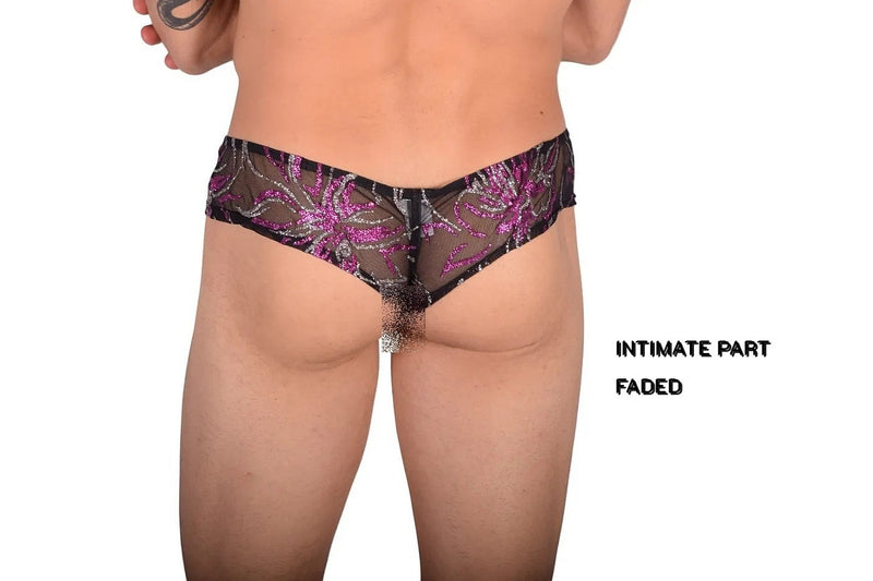 L SMU Cheeky C-Trough Boxer Brief  Brazilian Back Underwear Multi 9926 LT2