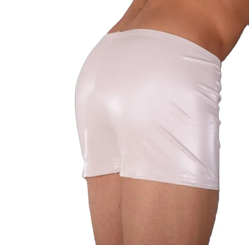 XS SMU Mens Faux Leather Look Hipster Snow White 43154 MX12