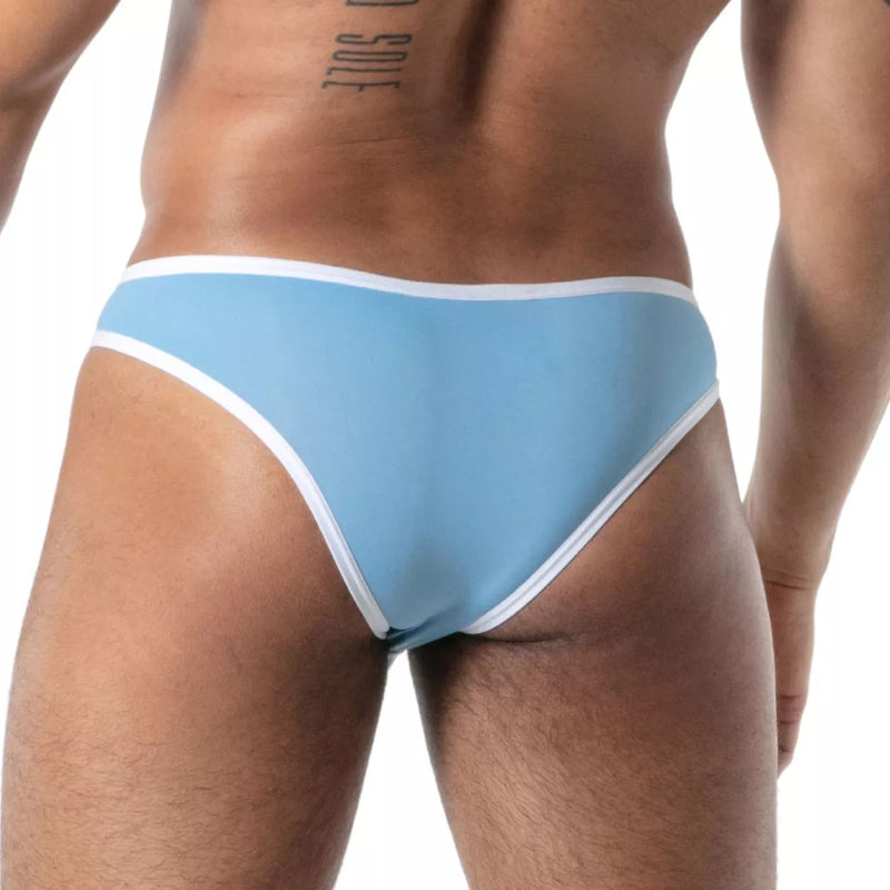 TOF PARIS Mini Briefs Mon Amour Low-Rise Microfiber Brief in Blue 57