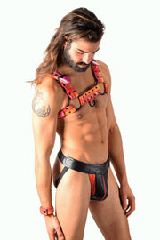 SMU Sexy Men Leather Shop Pride Harness Jockstrap 32'' 36'' CH6
