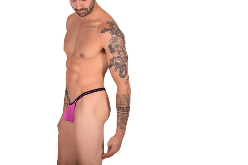 S SMU Sexy Detachable Pink-Black Thong 33851 MX17