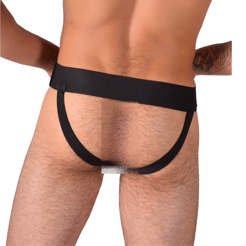 SMU Marcus Removable Cod Piece Black and Red Jockstrap 19734 CH16
