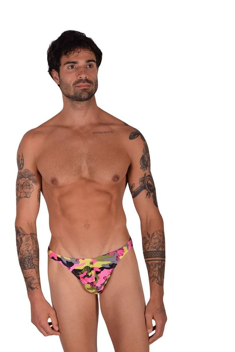 Large Swim Thongs Vuthy Multicolor Abstract Thong Swimwear LT1 9913