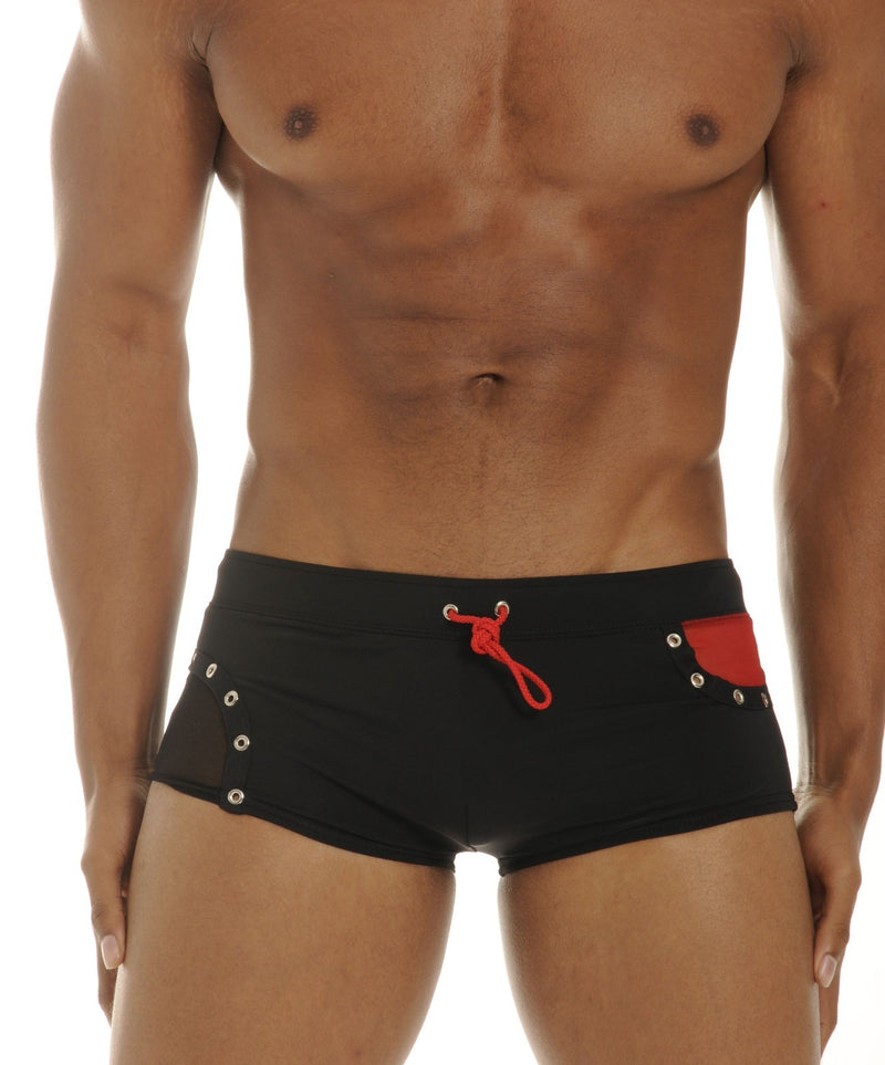 Gregg Homme Swim Trunk Shock Brazilian Cut Swimwear Black 45565 MX6