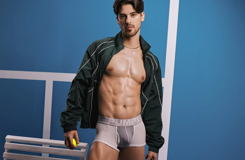 PUMP! Deuce Boxer Ribbed Leg Micromesh Light Boxer Trunk  11122 39