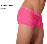 XS SMU Hipster Underwear Mini-Boxer Pink Lace 43116 MX12