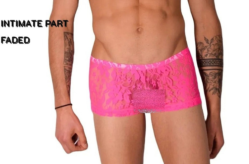XS SMU Hipster Underwear Mini-Boxer Pink Lace 43116 MX12