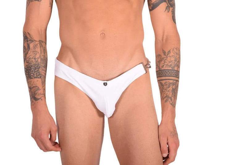 Medium Swimwear SMU Detachable Shape Retention Swim-Brief White 33800 MX7