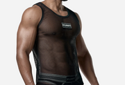 PUMP! Structured Black Mesh Tank Top Nylon Athletic Tanktop 14035 5