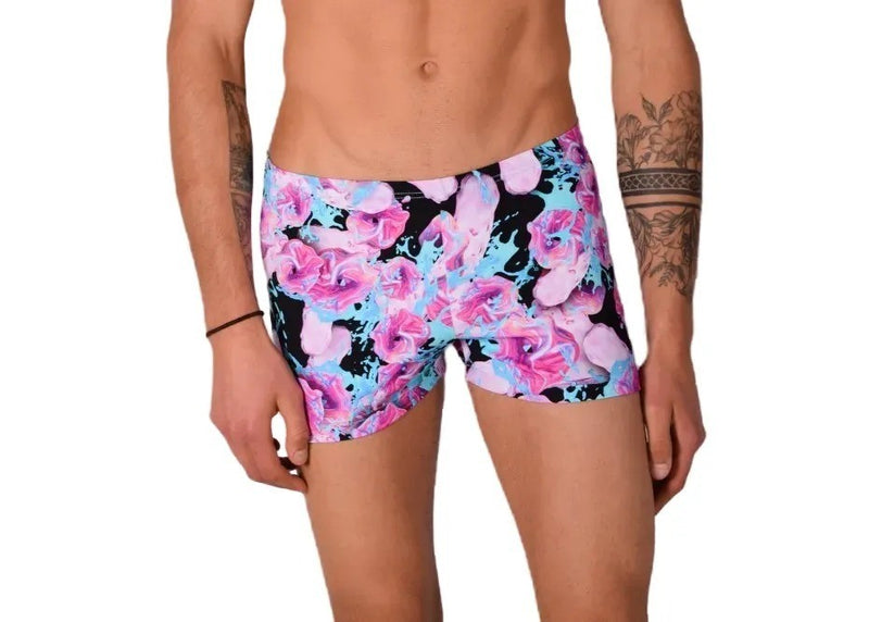 XS SMU Mens Swim Hipster Underwear ROSES 43127 MX12