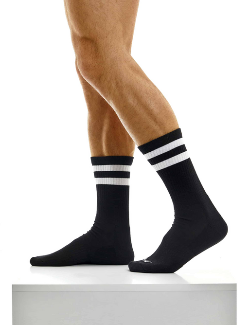 MODUS VIVENDI Short Soccer Socks Mid-Calf Cotton Socks in Black XS2012-1 73