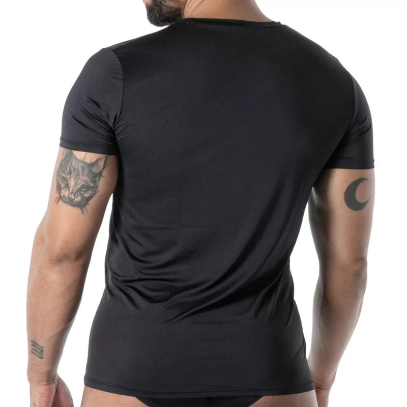 TOF PARIS Mon Amour Microfiber T-Shirt Fitted Cut Ultra Soft in Black 56