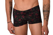 XS SMU Mens Hipster Underwear Black Roses 43111 MX12