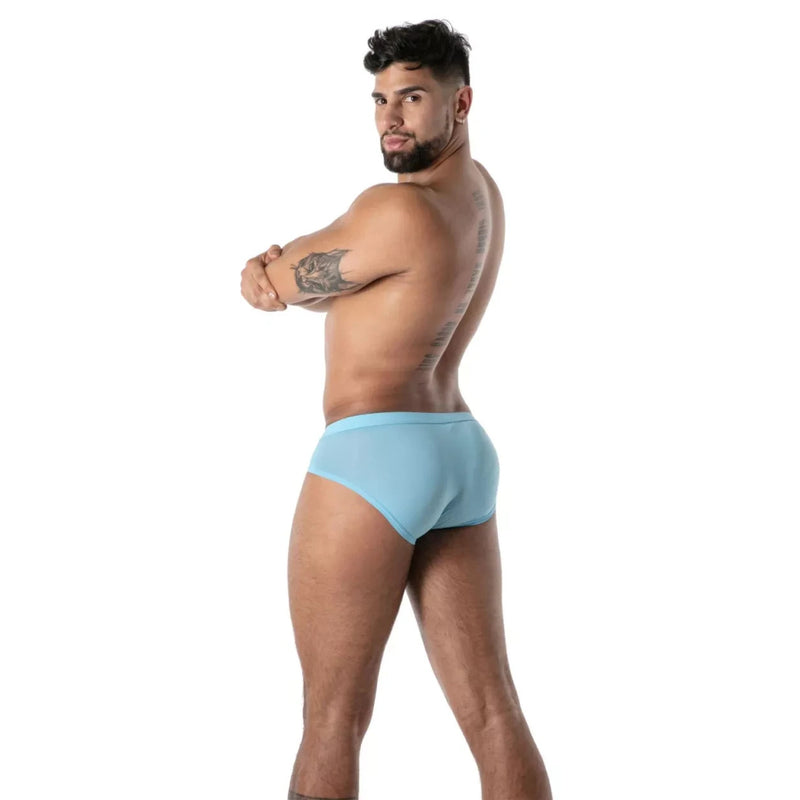 TOF PARIS Briefs Mon Amour Microfiber Low-Rise Brief in Blue 55