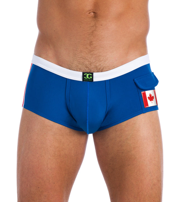 XS Swim-Brief GREGG HOMME Swimwear 3G Canada Flag Blue 95735 136