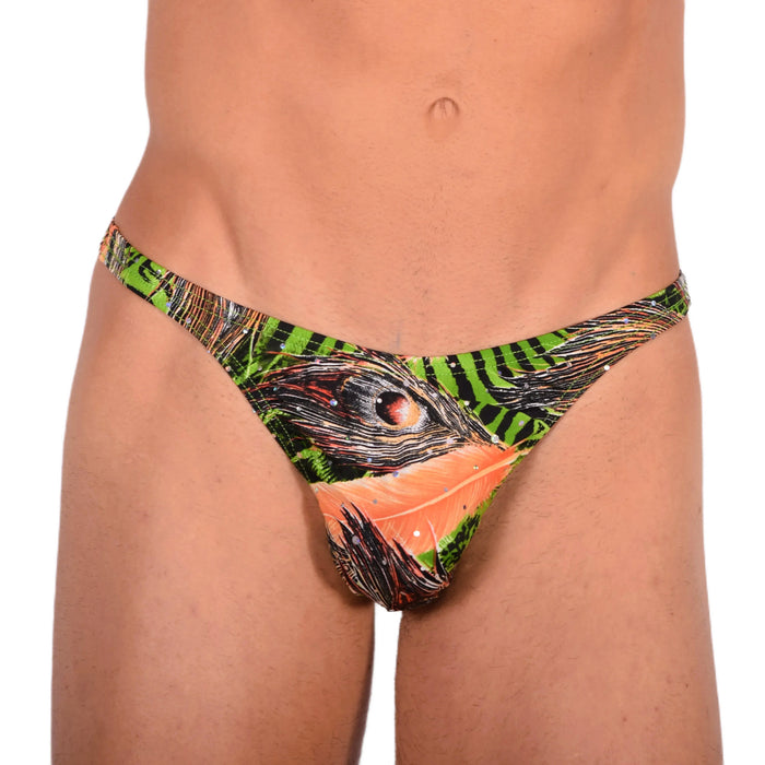 S SMU Sexy Wild Feathers Thong 33726 MX15