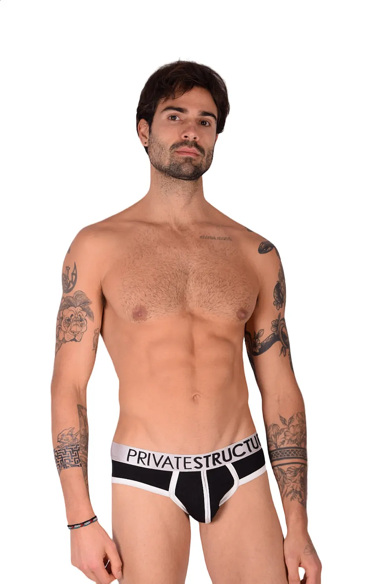 SMALL Private Structure Platinum Black Brief 7-55