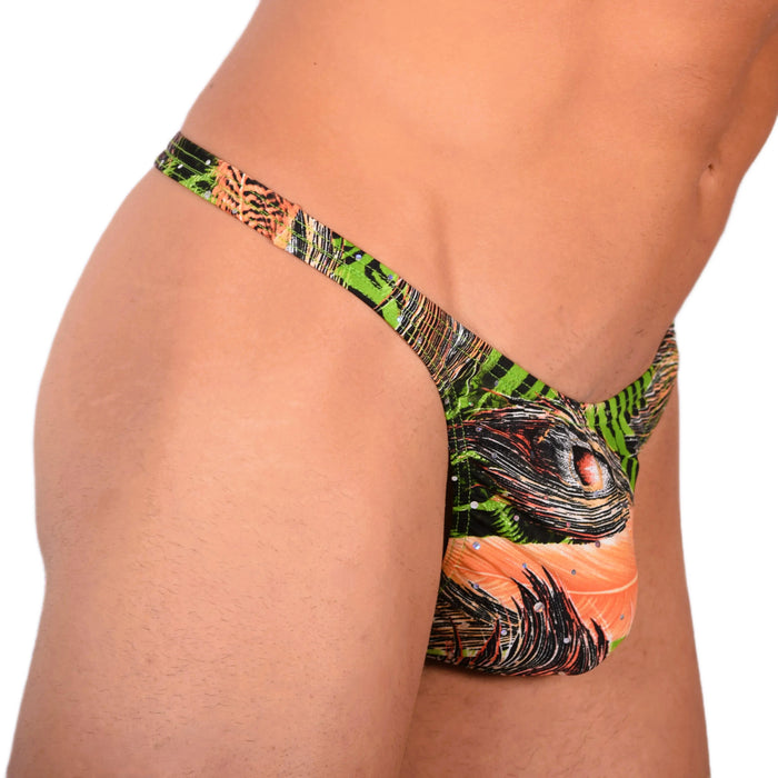 S SMU Sexy Wild Feathers Thong 33726 MX15