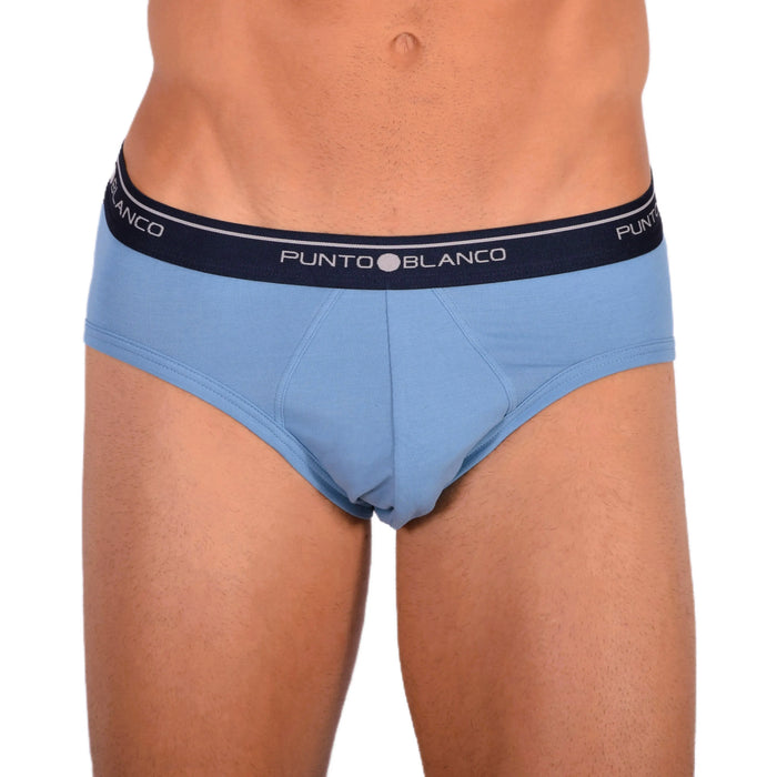 SMALL Punto Blanco Brief Sporty Slip Cotton Comfy Slip Light Blue 33663 MX15