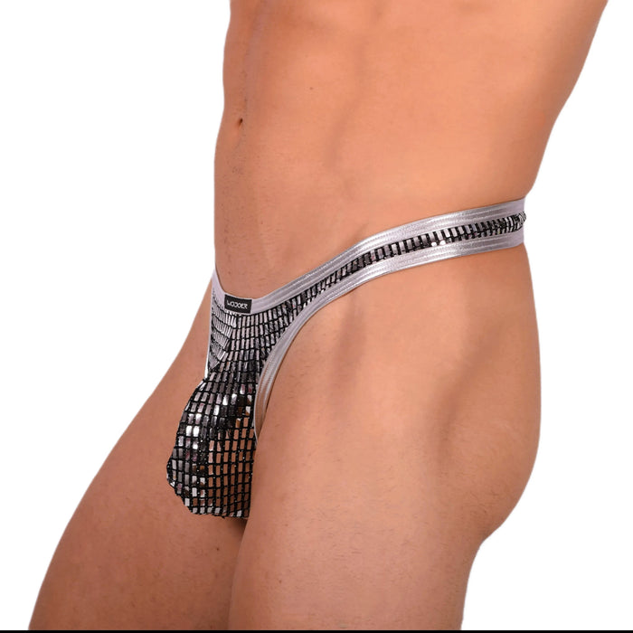 L Wojoer Sexy Silver Disco Thong 33933 MX18