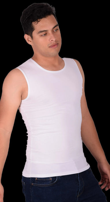 DOREANSE Tank Top Athletic Muscle Coton Classic White 2205 3