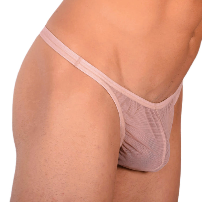 S SMU Sexy C-Thru Brown Thong 33704 MX15