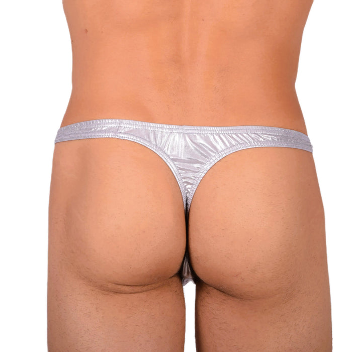 S SMU Sensual Silver Party Thong 33839 MX17