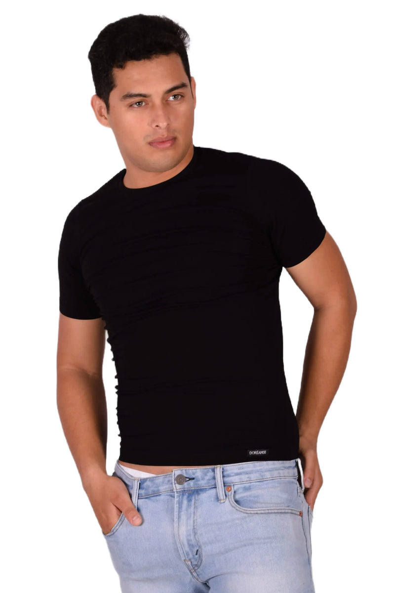 DOREANSE T-Shirt Classic Black Coton Shirts 2535 26