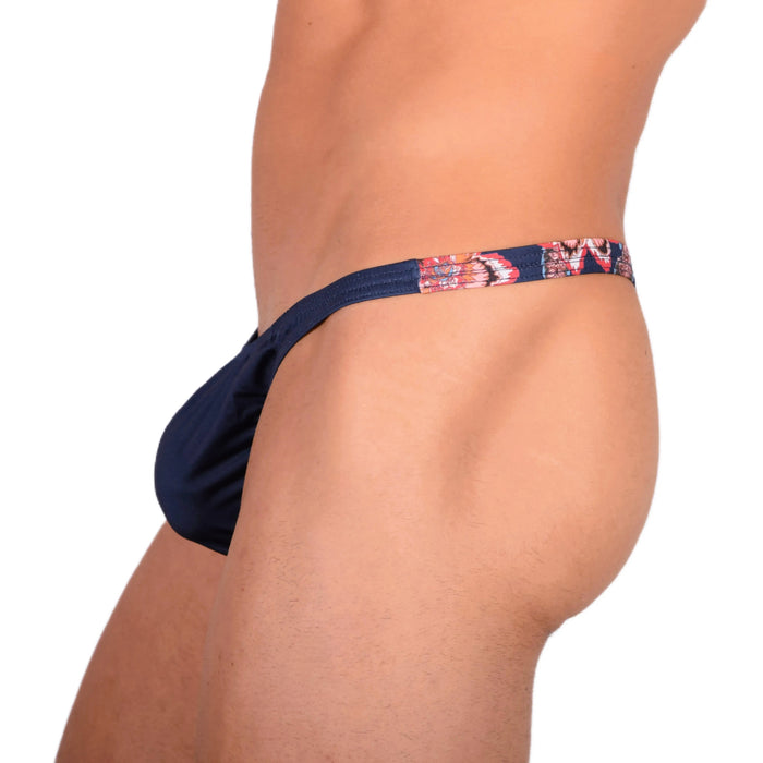 S SMU Sensual Deep Blue Thong 33734 MX15