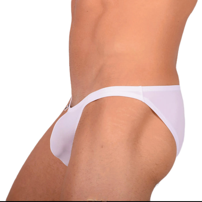 SMALL MOB Eroticwear Low Rise Brief Bikini Cut White MBL40 1