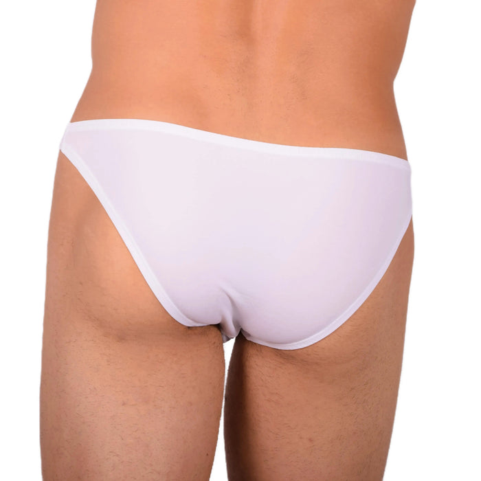 SMALL MOB Eroticwear Low Rise Brief Bikini Cut White MBL40 1