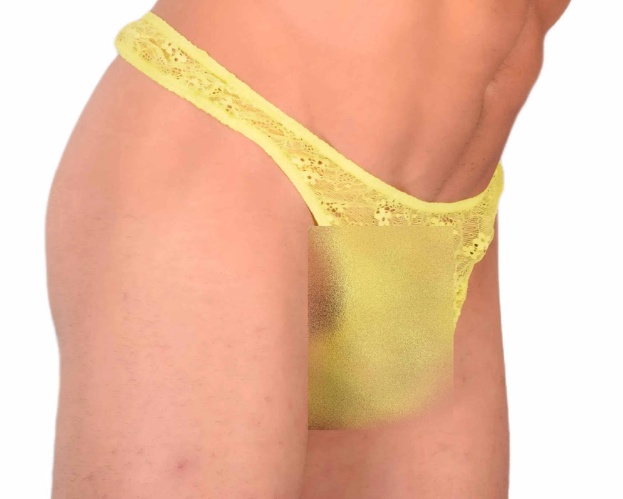 S/M SMU Sexy Transparent Lime Thong 33519 MX13