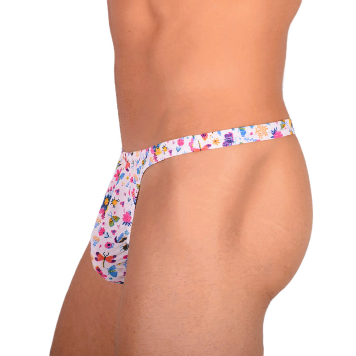 S SMU Sensual Color Explosion White Thong 33680 MX15