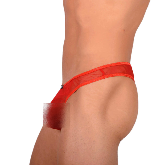 XS SMU Sensual C-Thru Red Thong 33852 MX17