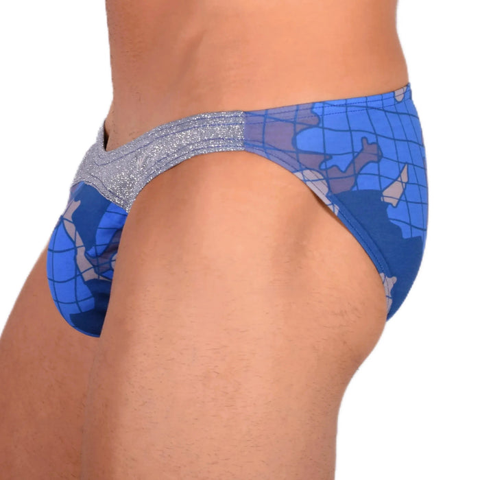 Modus Vivendi Brief Trapped Camo Low-Cut Briefs Blue 11013 7