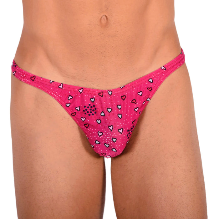 S SMU Sensual Red Hearts Thong 33688 MX15