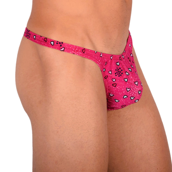 S SMU Sensual Red Hearts Thong 33688 MX15