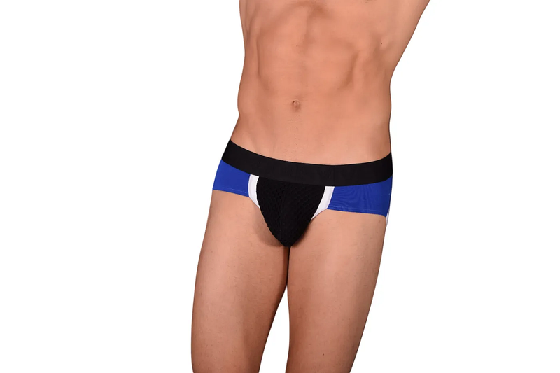 Modus Vivendi Jock Multi C-Through Mesh Cotton Mini Jockstrap Blue 05812 57