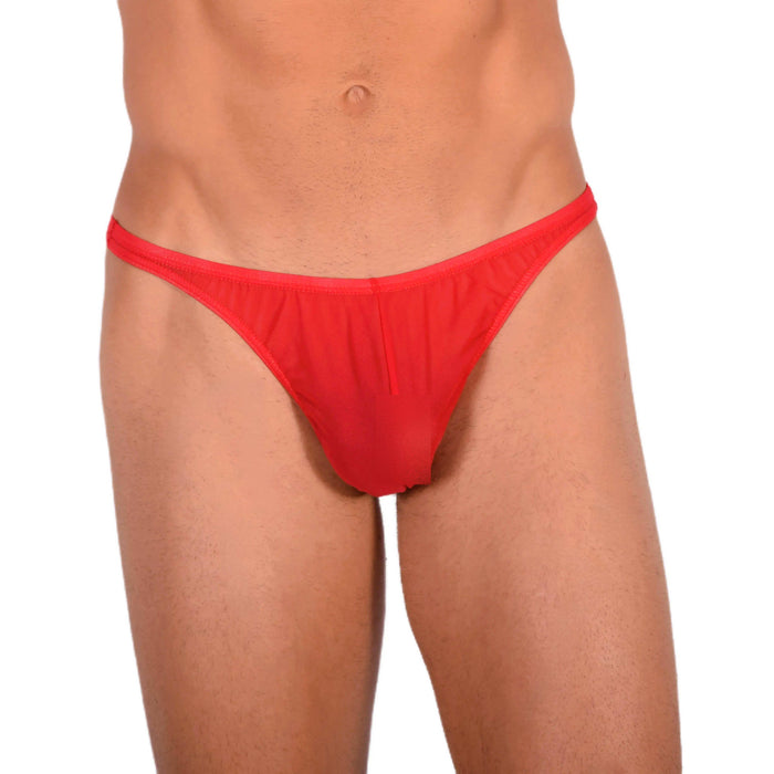 S SMU Sensual C-Thru Red Thong 33694 MX15