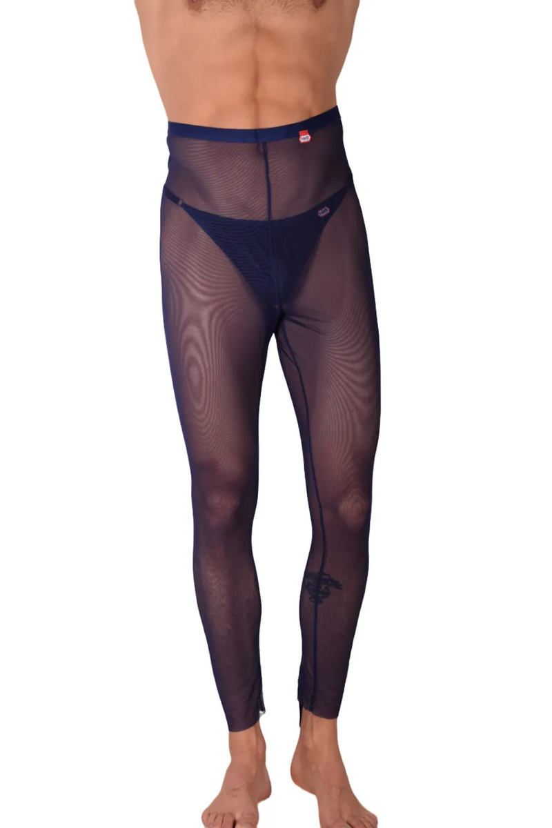 PIKANTE Legging Manhood Long Johns See through Inner Thongs Navy 0336 3