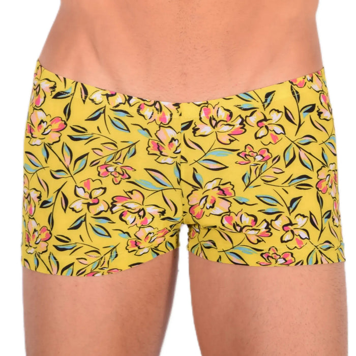 XXS/XS Boxer Sheer Skin Molding Floral Explosion Yellow 33551 MX13