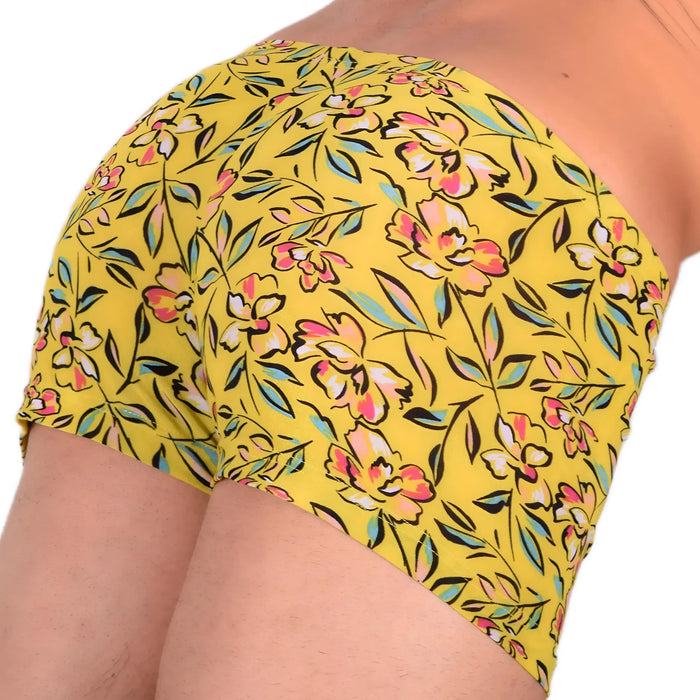 XXS/XS Boxer Sheer Skin Molding Floral Explosion Yellow 33551 MX13