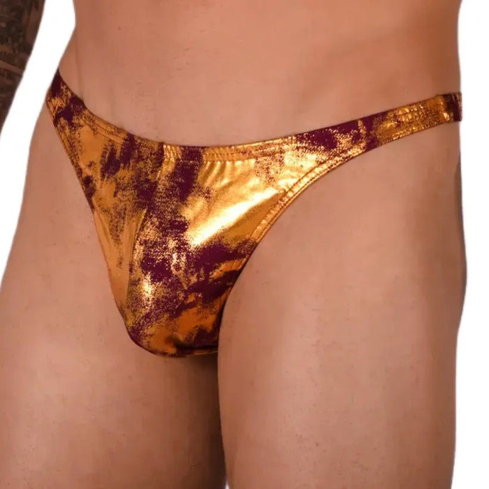 S/M SMU Sensual Thong Golden Wine 33499 MX13