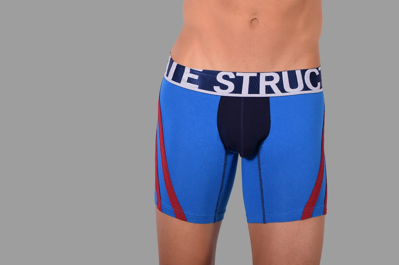 Private Structure Boxer Cotton Befit Athlete Long Boxer Trunk Blue 3347 27