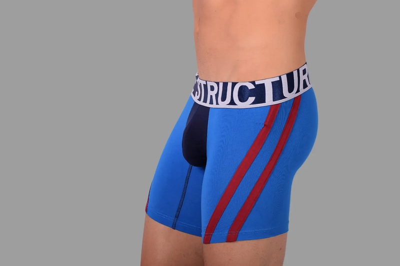Private Structure Boxer Cotton Befit Athlete Long Boxer Trunk Blue 3347 27