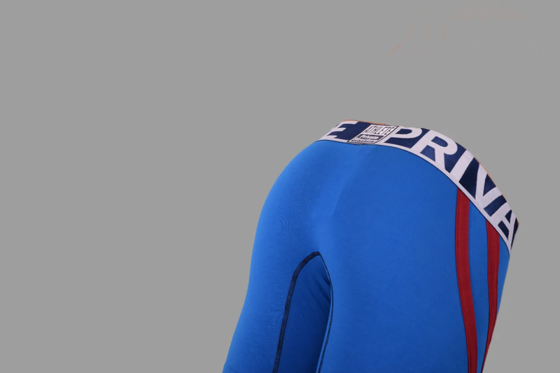 Private Structure Boxer Cotton Befit Athlete Long Boxer Trunk Blue 3347 27